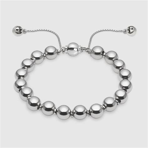 gucci bracelet boule chain|gucci sterling silver boule bracelet.